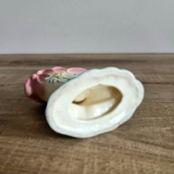 Vintage midcentury Hull pottery cornucopia candleholder. - Picture 7 of 8